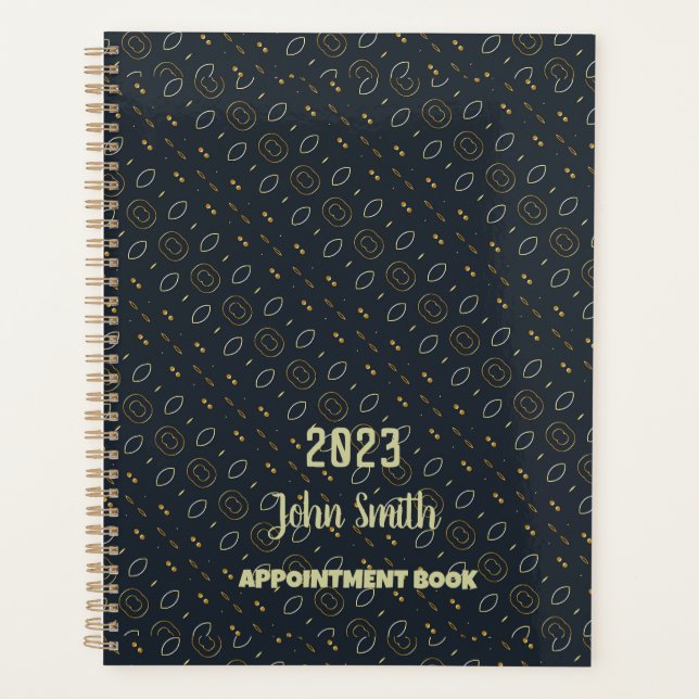 Carnet de rendez-vous 2023, Grey With Gold Planner (Devant)