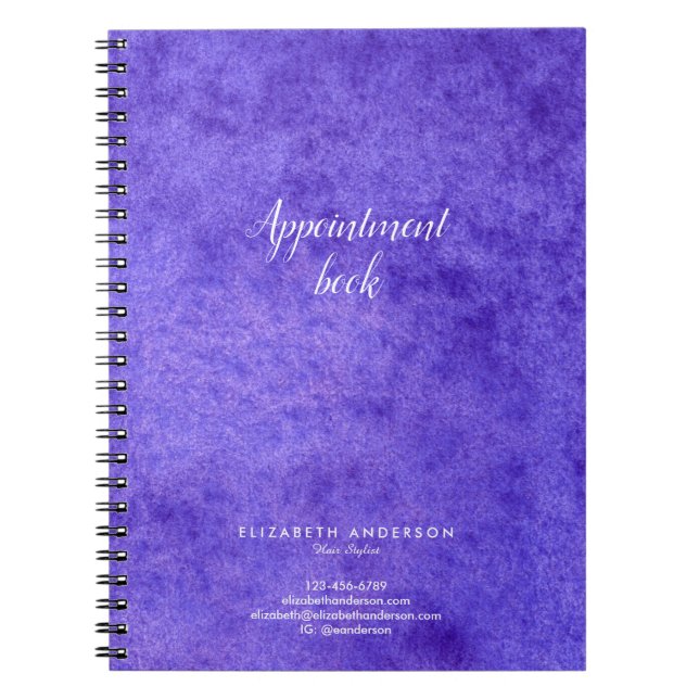 Carnet de rendez-vous du salon de coiffure aquarel (Devant)