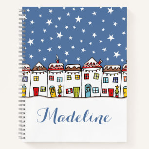 Carnet de scène personnalisé de la rue Christmas