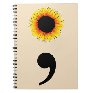 Carnet de sémicolon de tournesol