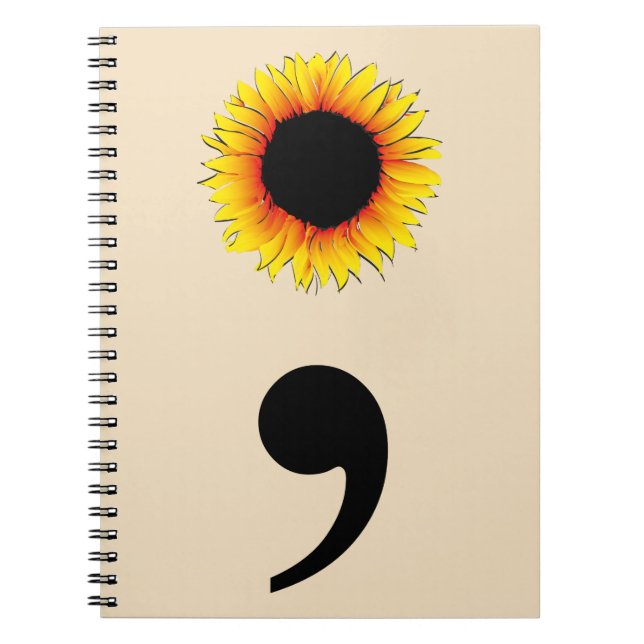 Carnet de sémicolon de tournesol (Devant)