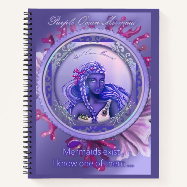 Carnet de sirène d'océan violet (Devant)