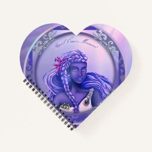 Carnet de sirène d'océan violet