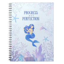 Carnet de sirène mignon personnalisé