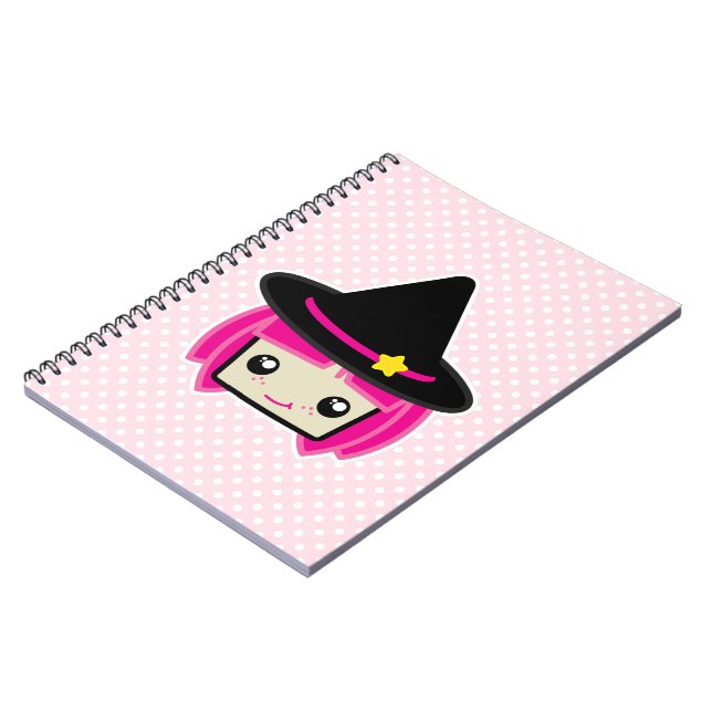 Carnet de sorcière Kawaii Pink Haired (Côté gauche)