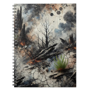 Carnet de spirale artistique après les incendies