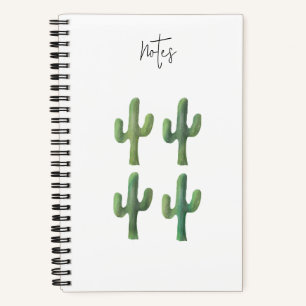 Carnet de spirale d'aquarelle de Cactus   5,5 x 8,