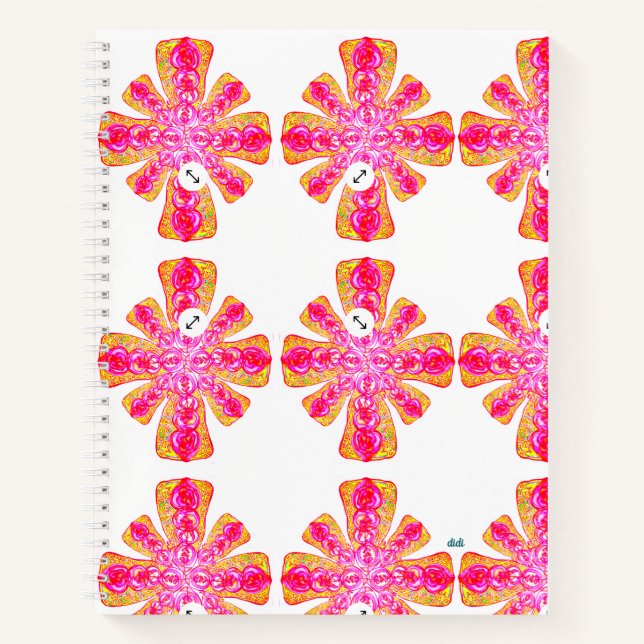 Carnet de spirale de puissance rose (Devant)