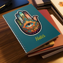 Carnet de spirale main Hamsa