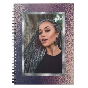Carnet de spirale photo métallique personnalisée