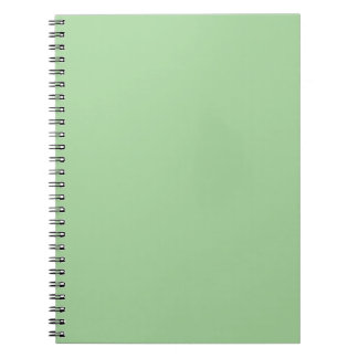 Carnet de spirale verte à la menthe
