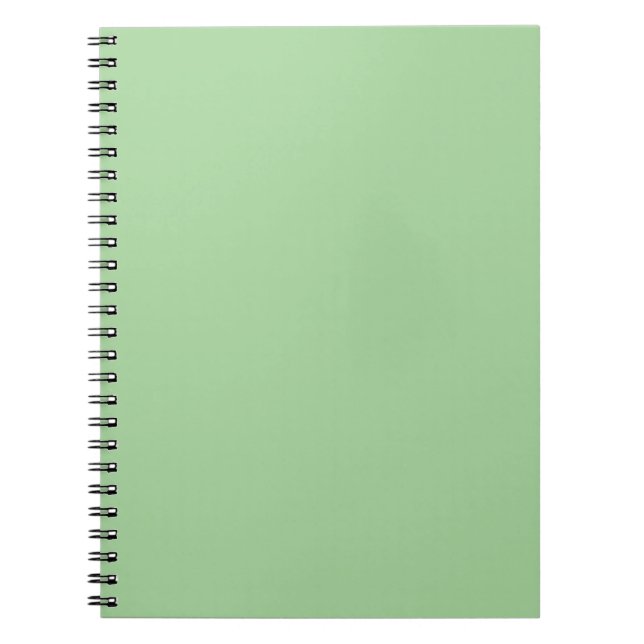 Carnet de spirale verte à la menthe (Devant)