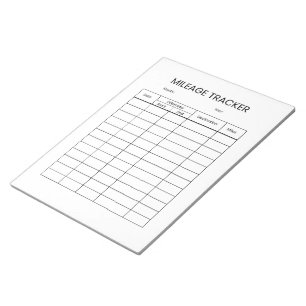 Carnet de suivi de kilométrage minimaliste