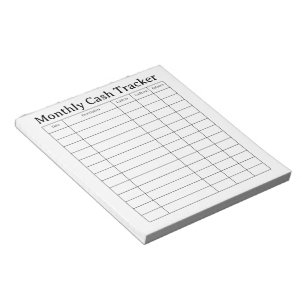 Carnet de suivi de trésorerie mensuel facile