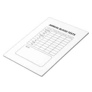 Carnet de suivi des analyses de sang annuelles