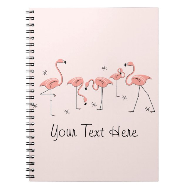 carnet de texte de groupe rose Flamants roses (Devant)