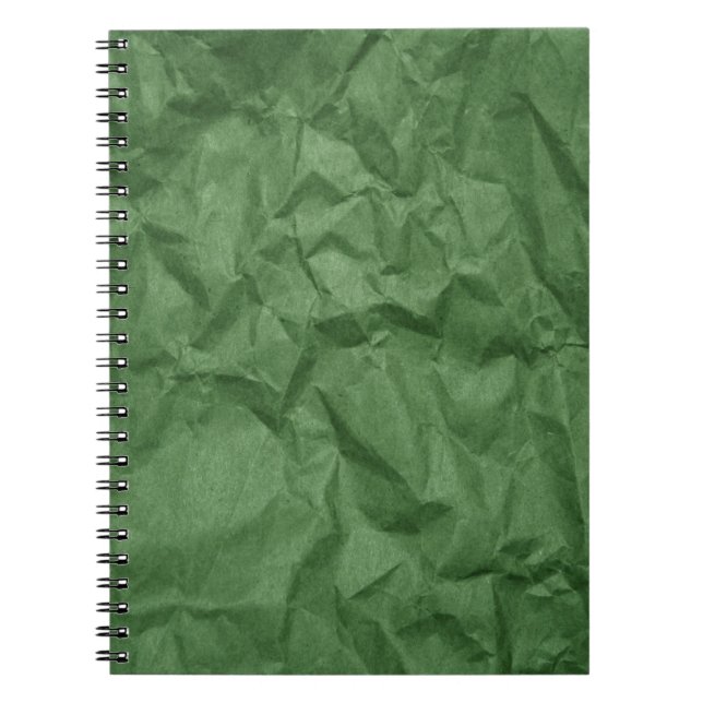 Carnet de texture de papier vert effondré (Devant)