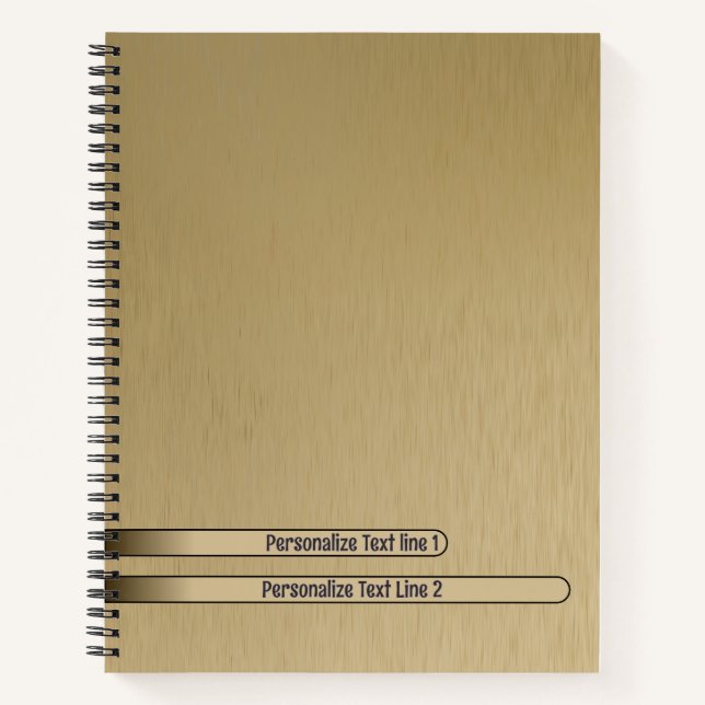 Carnet de texture métallique brossé (Devant)