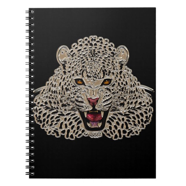 Carnet de tigre noir et doré (Devant)