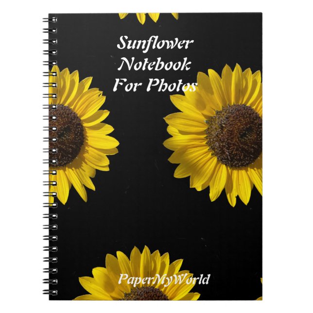 Carnet de tournesol pour photos (Devant)