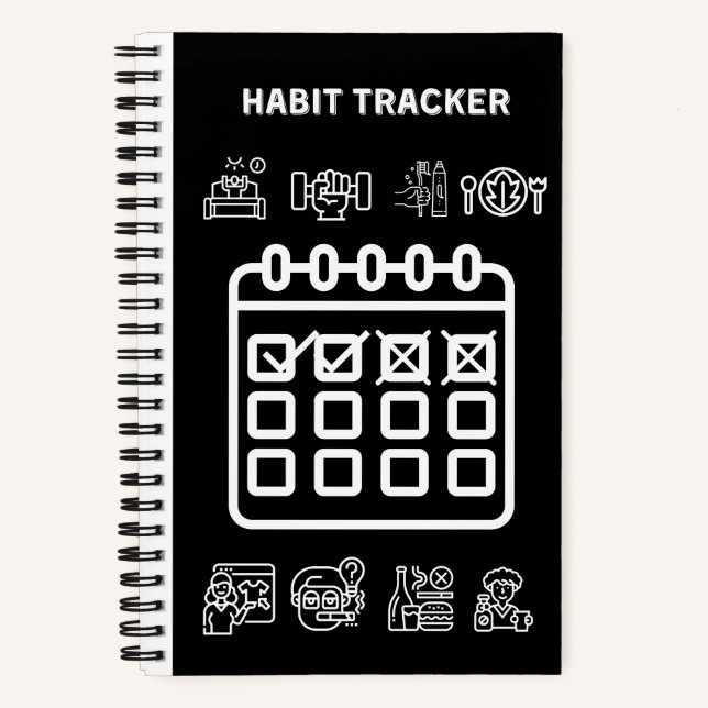 CARNET DE TRACKER HABIT NOIR (Recto)