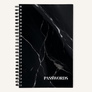 CARNET DE TRACKER MOTS DE PASSE NOIRS