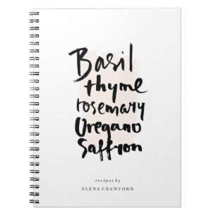 Carnet de typographie de brosse Herbes