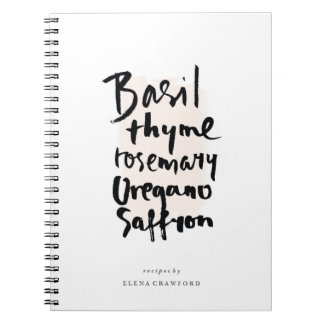 Carnet de typographie de brosse Herbes