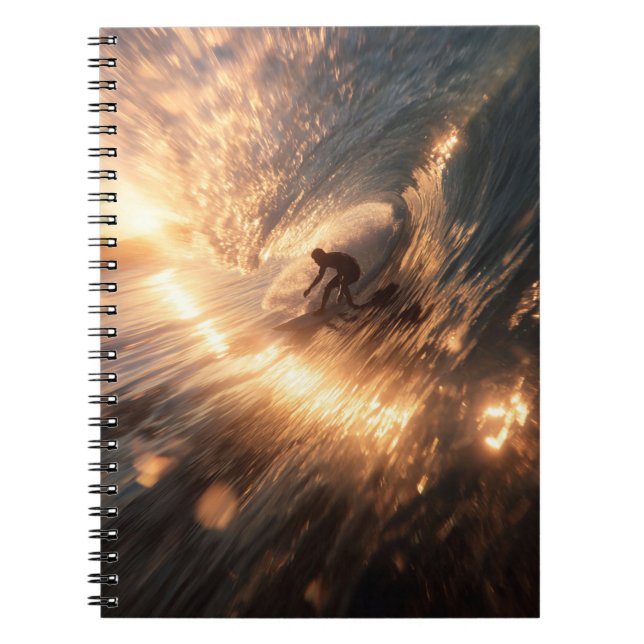 Carnet de vague de Surf Sunset d'or (Devant)