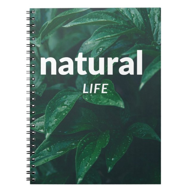 Carnet de vie naturelle - Couverture Feuille verte (Devant)