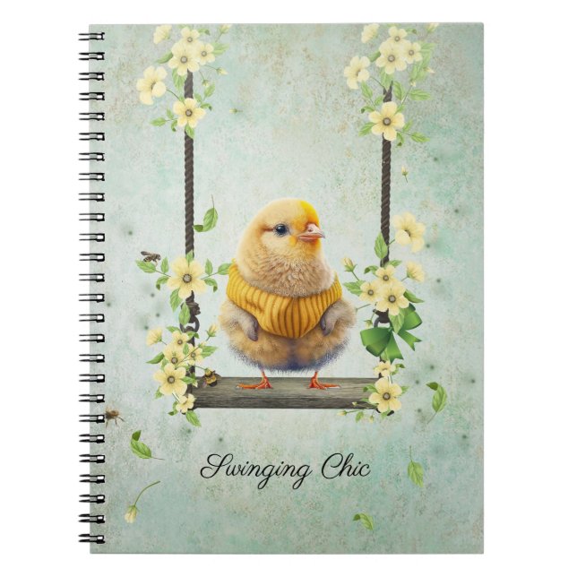 Carnet de vigne à fleurs chic jaune (Devant)