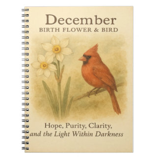 Carnet December Birthday Christian Cardinal Bible Verse I