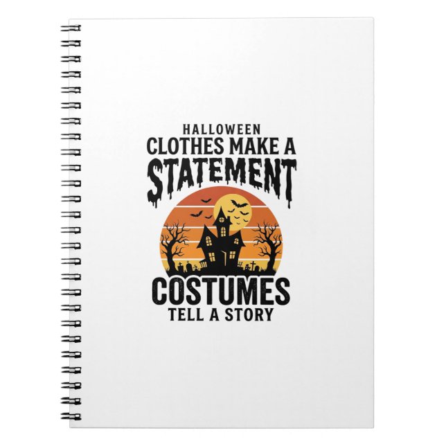 Carnet Déclaration de costume d'Halloween Design de chemi (Devant)