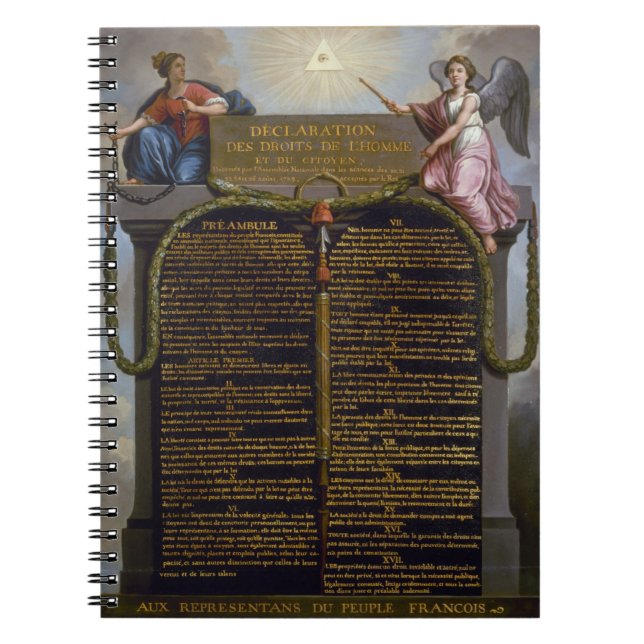 Carnet Déclaration - Droits de l'homme et du citoyen (Devant)