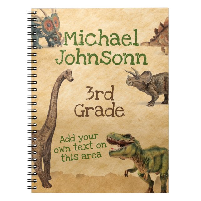 Carnet d'école de dinosaure (Devant)
