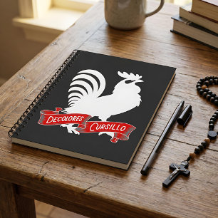 Carnet DeColores Cursillo Silhouette de coq avec bannière