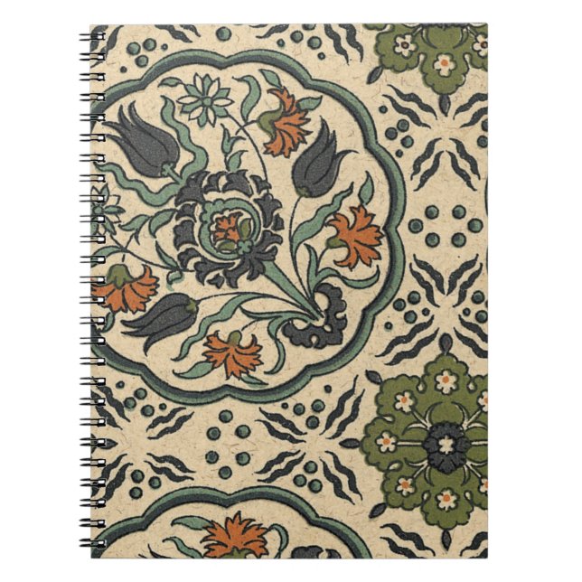 Carnet Décor Floral Perse Carrelage (Devant)
