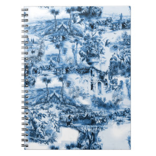 Carnet Décor romantique en tuiles bleues portugaises