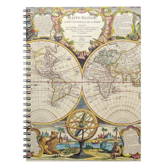 Carnet décoratif Monde Globe (Devant)