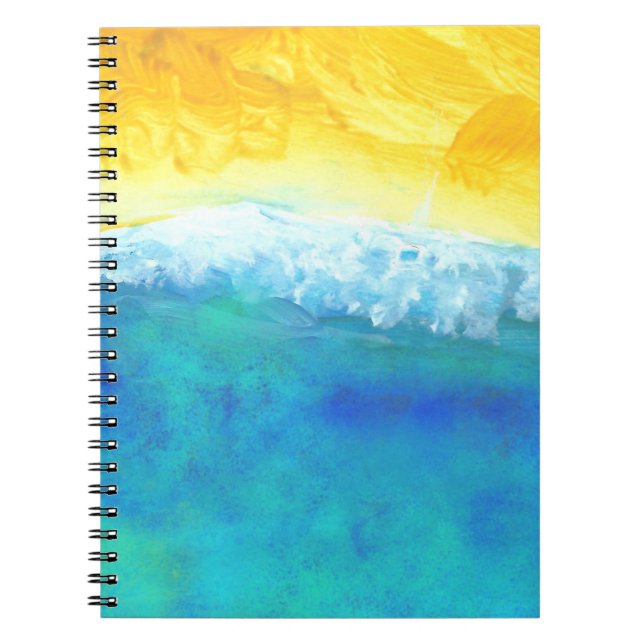 Carnet Découpage des vagues Abstraites (Devant)