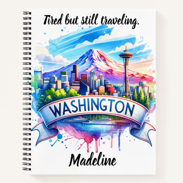 Carnet Découvrez les paysages dynamiques de Washington (Devant)