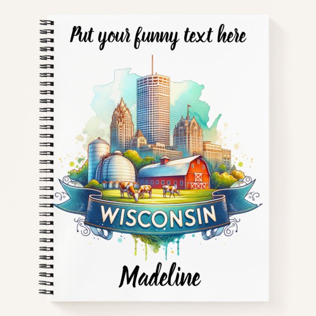 Carnet Découvrez les paysages vibrants du Wisconsin ! (Devant)