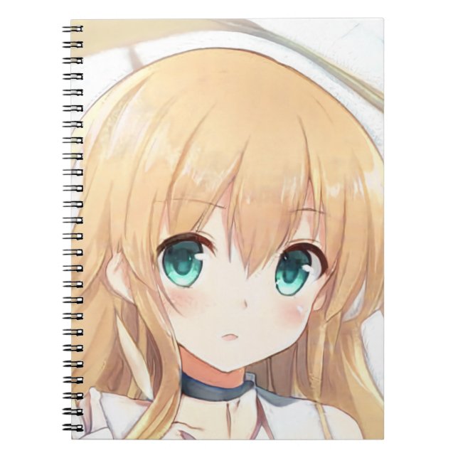 Carnet Deep blond fille yeux verts anime manga (Devant)