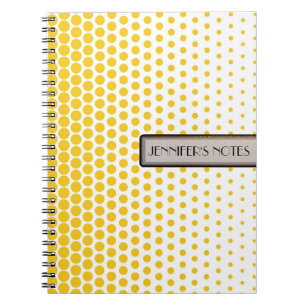 Carnet Deep Lemon pois élégant moderne blanc