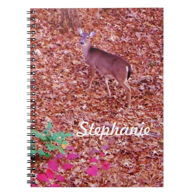 Carnet Deer in the leaves (Devant)