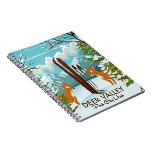 Carnet Deer Valley Park City Utah ski poster Voyage