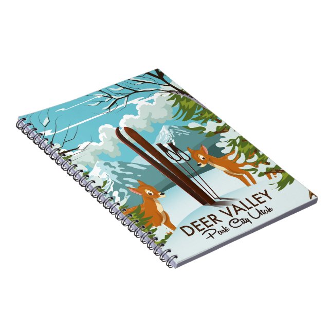 Carnet Deer Valley Park City Utah ski poster Voyage (Côté Droit)