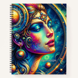 Carnet Déesse Tête colorée ronde Bijoux Mars -