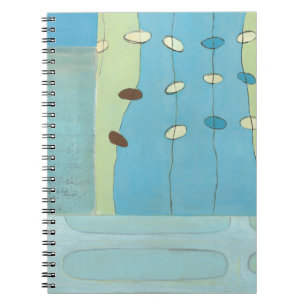 Carnet Défilé bleu abstrait d'oeufs