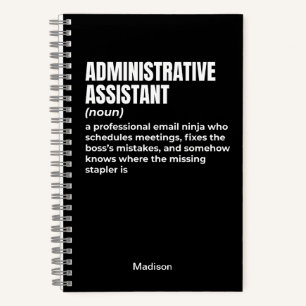 Carnet Définition amusante de l'adjoint administratif (W1